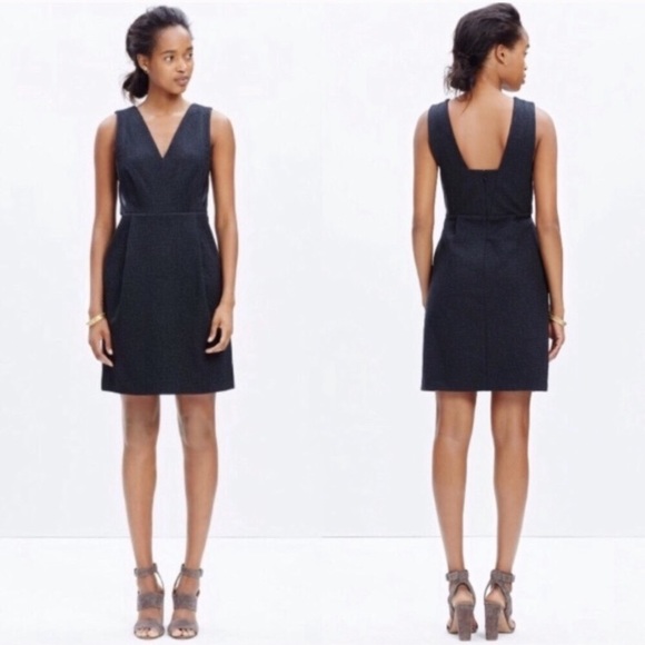 Madewell Dresses & Skirts - NWT Madewell leather inset low back ponte dress
